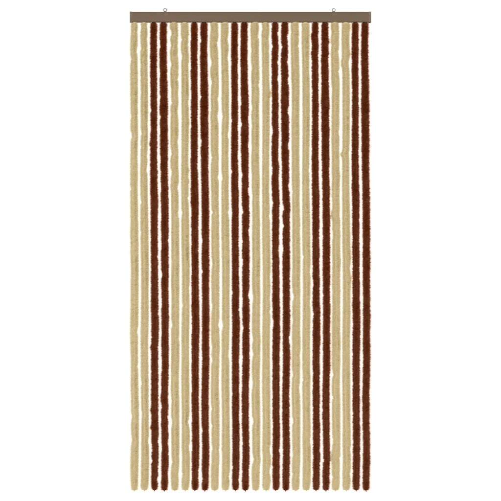 Tenda per insetti in chenille Marrone e Beige 100 x 200 cm 42034449