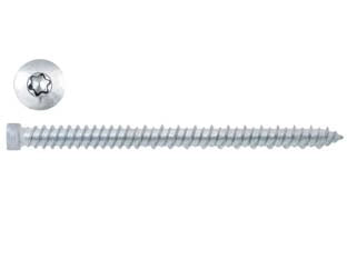 VITI PER CALCESTRUZZO TESTA CILINDRICA TORX ZINCATA BIANCA- - ø mm.7,5x182 - 100 pezzi AMBROVIT