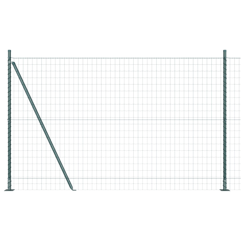Recinzione Euro con 7 Posti Flangiati 1.4x10 m Acciaio Galvanizzato