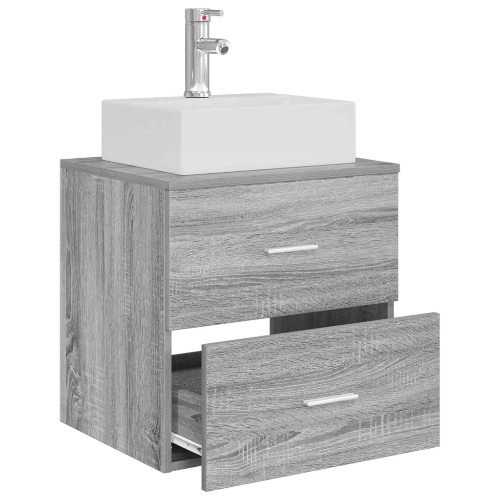 Mobile Lavabo | Armadio Lavabo da Parete Sonoma grigio 49,5 x 41 x 62,5 cm
