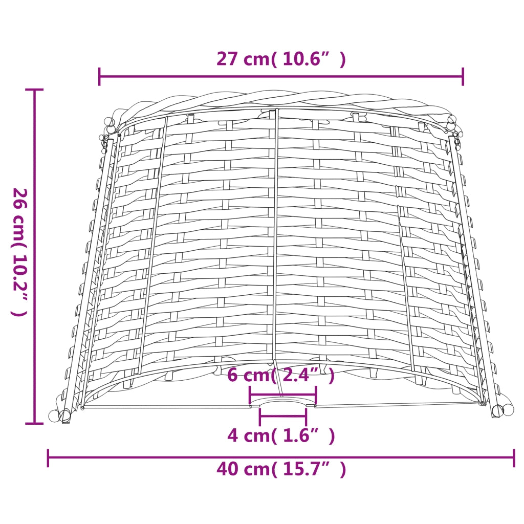 Paralume Marrone ?40x26 cm in Vimini CFW4205898