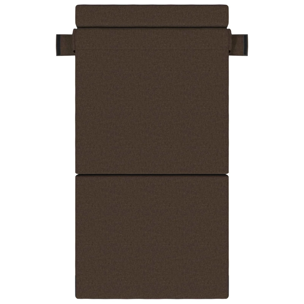Divano Letto Pieghevole Tortora 100 x 80 x 60 cm Tessuto 900106