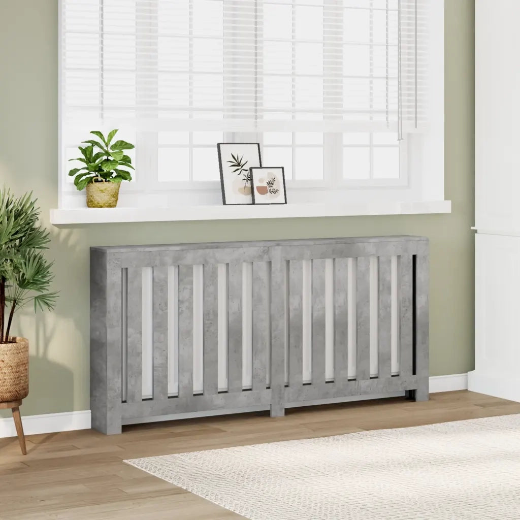 vidaXL Copertura Termosifone Grigio Cemento 175x20x82cm in Multistrato
