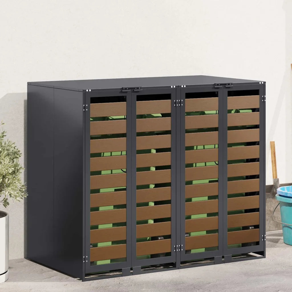 Contenitore per Rifiuti per 3 Bidoni 340 x 77.5 x 115.5 cm