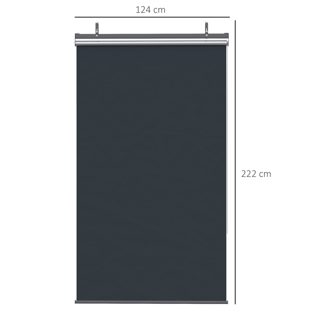 Tenda da sole verticale ¨C zephmum ¨C grigio scuro 124x222 cm