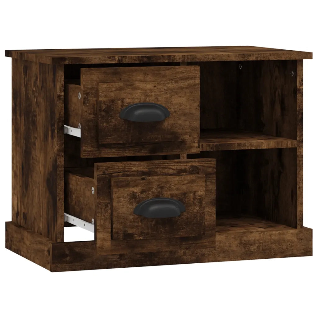 Comodino-Tavolino da notte Rovere Fumo 60x35,5x45 cm