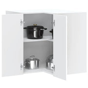 vidaXL Pensile da Cucina ad Angolo Kalmar Bianco in Legno Multistrato