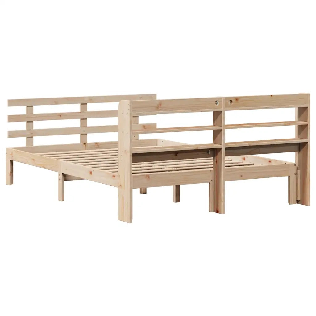 vidaXL Giroletto con Testiera 140x190 cm in Legno Massello di Pino
