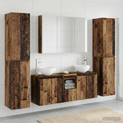 Set di mobili per il bagno 6 pcs Legno antico 3407221