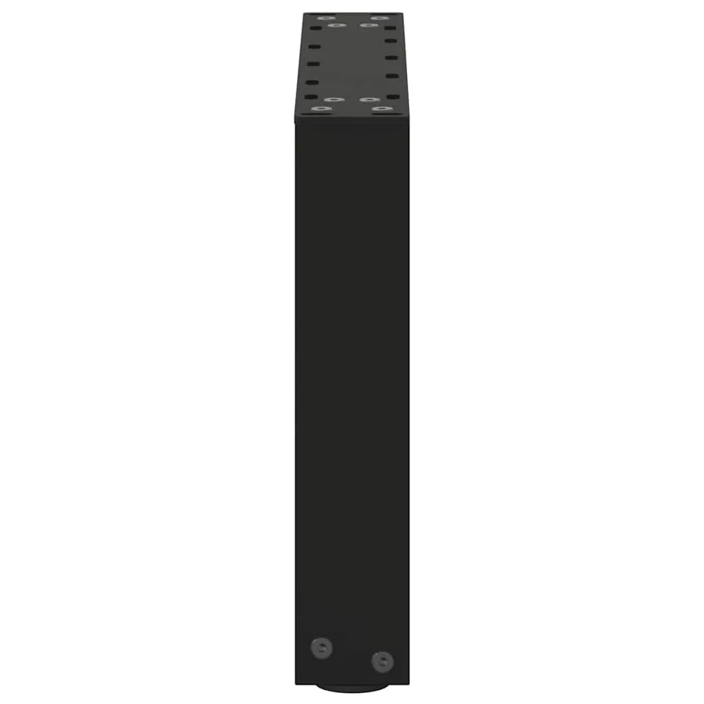 Set di 2 gambe per tavolino a forma di U 30 x 30 cm struttura robusta con piedini regolabili design moderno in acciaio nero 02_0057368