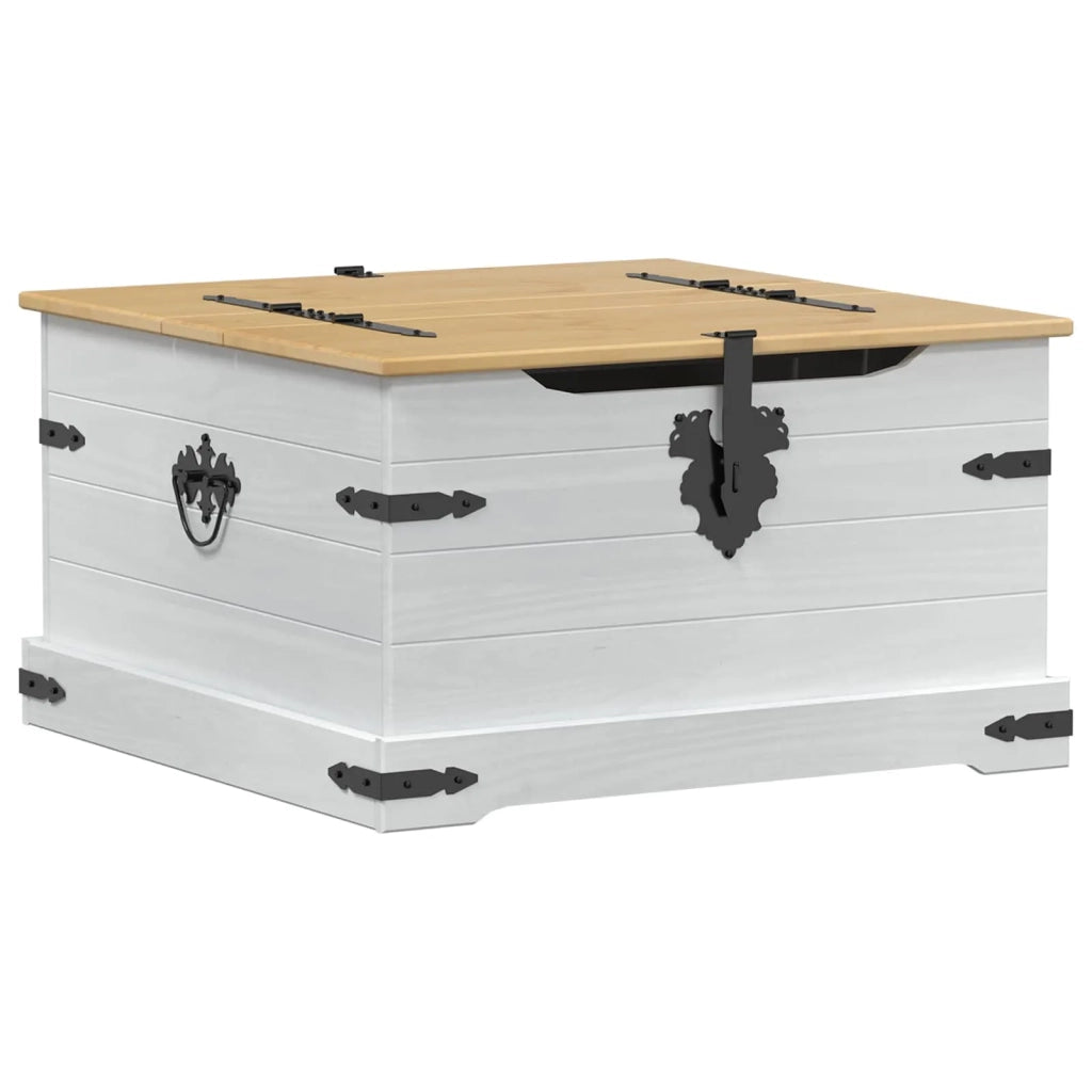 storage box Bianco 78 x 78 x 45 cm Pino massello