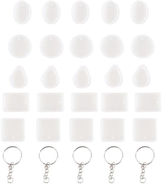 Set di anelli da appendere per chiavi in silicone da 20 - Anelli da appendere riutilizzabili - Anelli da appendere per chiavi - Sostituti di anelli da appendere - Duraturi e leggeri - Posizione ottimale dei fori