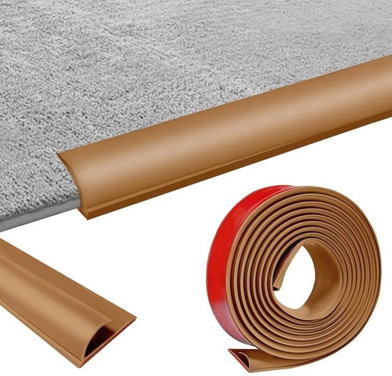 Striscia di transizione autoadesiva per tappeti, 3m striscia di transizione in PVC per pavimento, striscia di transizione da tappeto a pavimento in legno, profilo di transizione autoadesivo per tappeto e porta