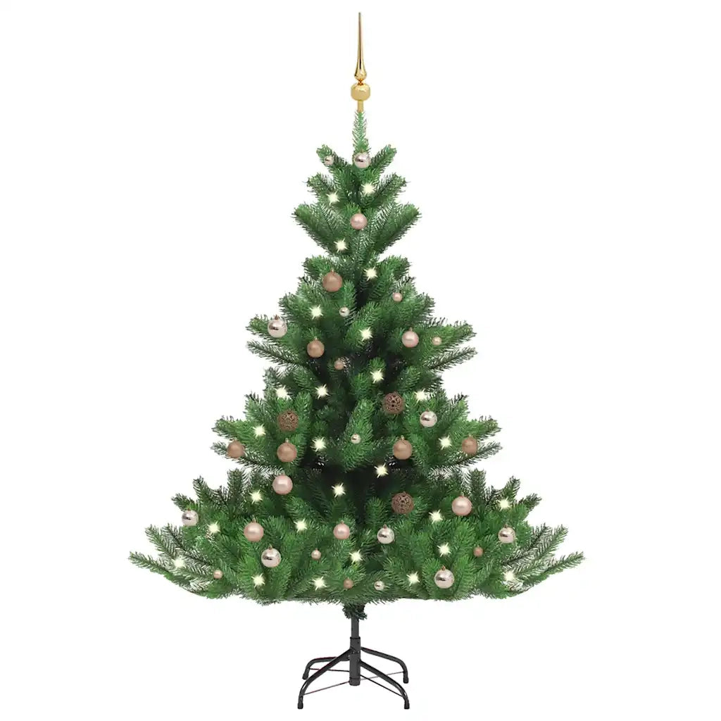 Albero Natale Artificiale Abete Nordmann LED Palline Verde180cm cod mxl 16071