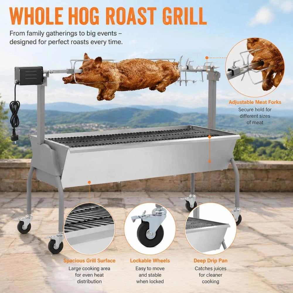 Suckling Pig Grill, ButcherFTs Grill With Electric Drive