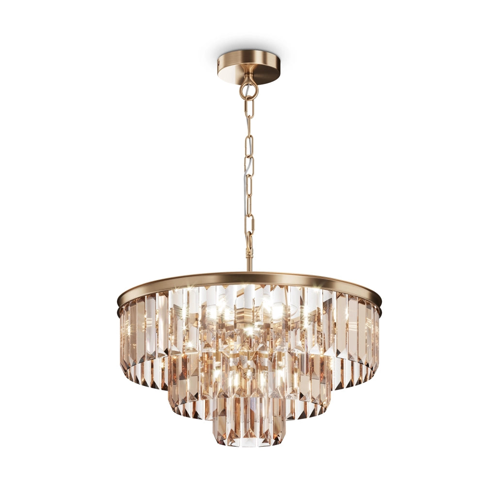 Maytoni Lampadario contemporaneo Revero 7 luci E14 oro metallo vetro