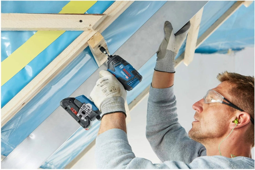 Bosch Professional Avvitatore a percussione con batteria da 18 V, GDR 18 V-200 C (con 2 batterie da 5 Ah, caricatore rapido GAL 1880 CV, modulo Connectivity, L-BOXX 136)