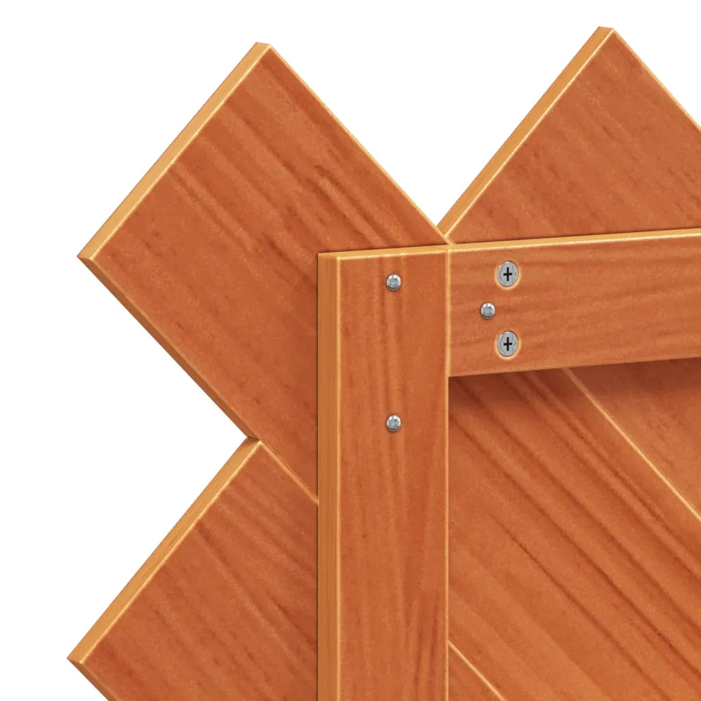 Testiera | Testata Marrone Cera 100 cm in Legno Massello di Pino