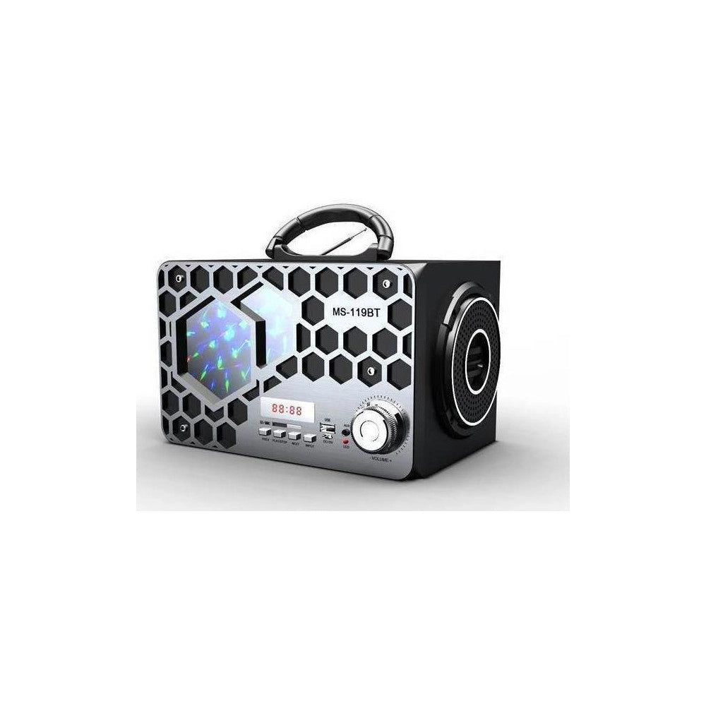 Trade Shop - Speaker Cassa Portatile Bluetooth Led Vari Colori Fm/sd/usb Smartphone Ms-119bt -
