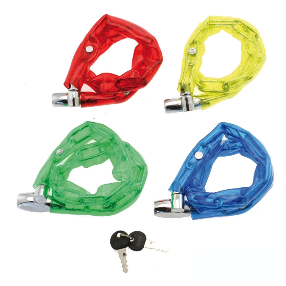 Trade Shop - Catena Antifurto Moto Scooter Antigraffio Lucchetto Bici Bicicletta In Acciaio -