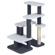 Tiragraffi per gatti 62 x 41 x 77 cm facile accesso 4 piattaforme design moderno in legno composito grigio 20_0017254