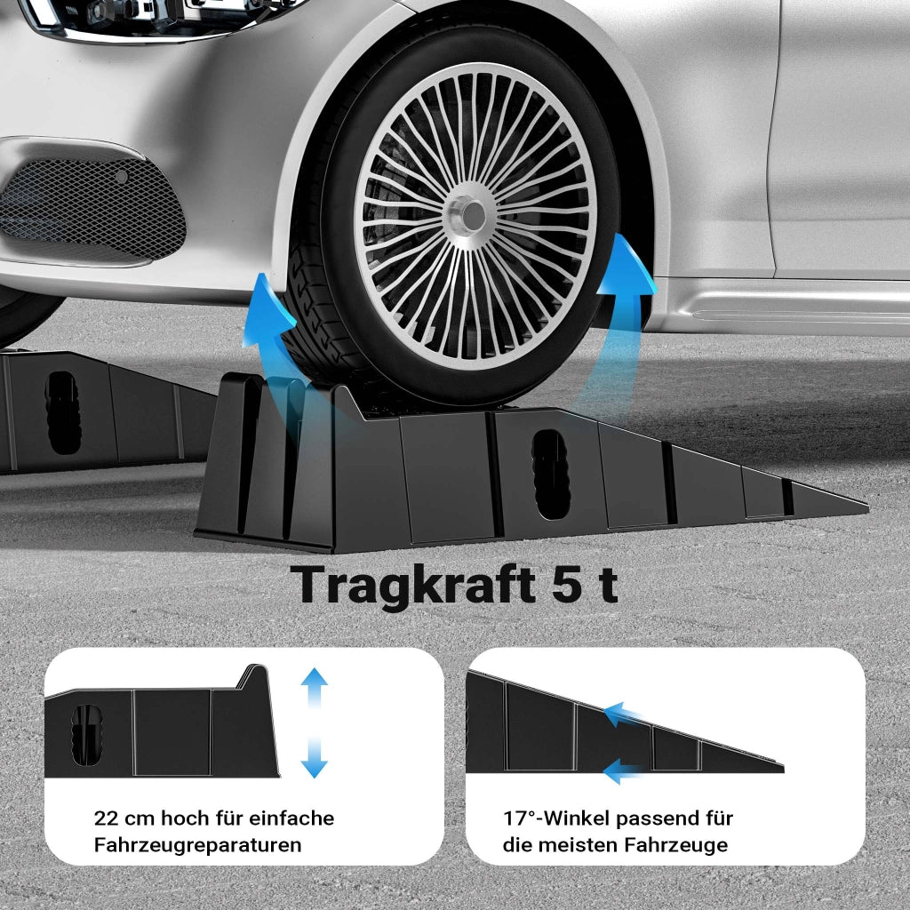 Cunei livellatori auto veicoli 2 pz. max 5 t Rampa di livellamento in plastica