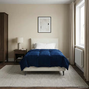 Duvet Estivo Trapuntato Blu Scuro 155 x 220 cm Microfibra 42025972