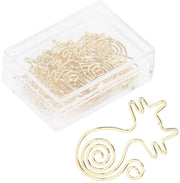 Fibbie in Metallo Giallo 100 Unità - Fibbie a Forma di Stella - Fibbie Amichevoli - Fibbie Piccole - Clips in Metallo - Materiale Duraturo - Clips per Ufficio