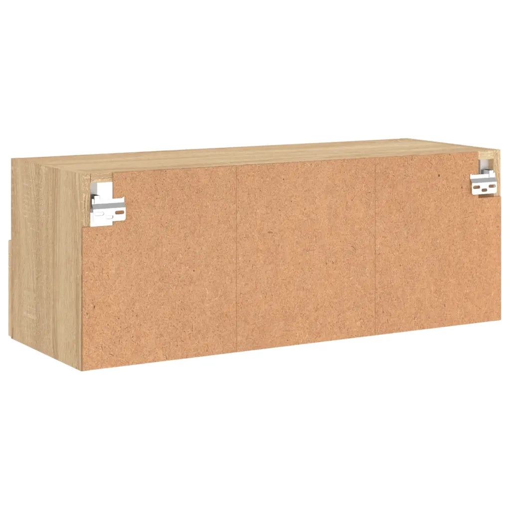 Mobile TV a Parete Rovere Sonoma 80x30x30 cm Legno Multistrato 836872