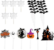 Decorazioni per torte Halloween 20 pezzi - Decorazione per cupcake - Materiale cartone ecosostenibile - Motivi divertenti - Sicuro e solido