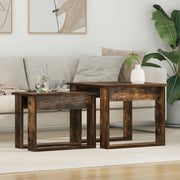 Set di Tavolini da Caffè 2 pcs Rovere fumé Legno multistrato 8000128