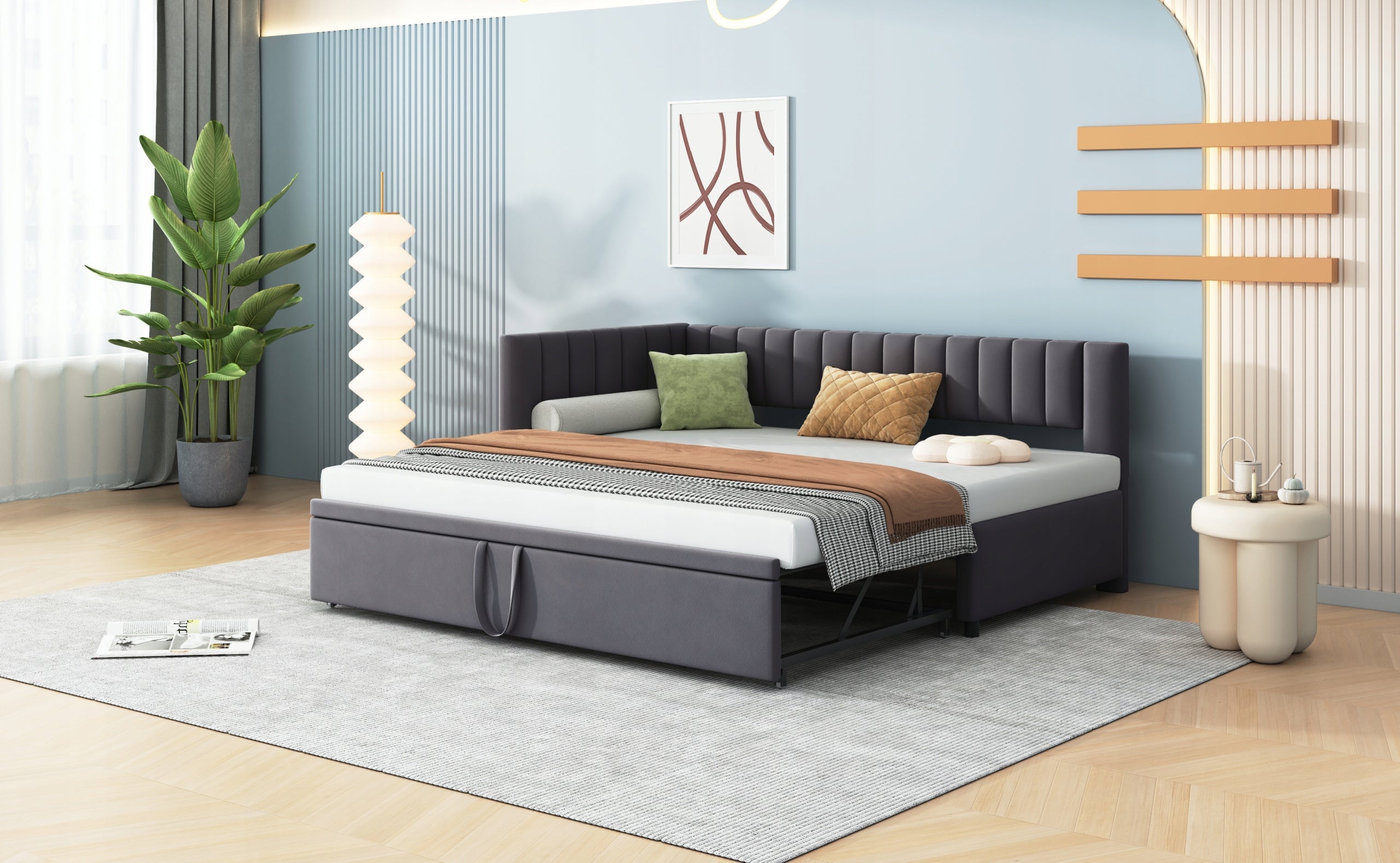 Divano letto angolare - Xylo - 90/180x200 - Grigio