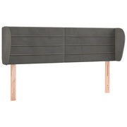 Testiera | Testata ad Orecchio Grigio Scuro 147x23x78/88 cm in Velluto