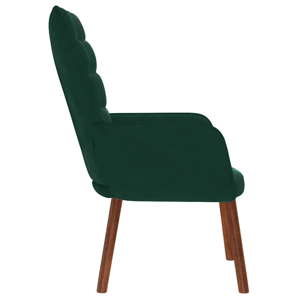 Sedia Relax Verde Scuro in Velluto 4016812
