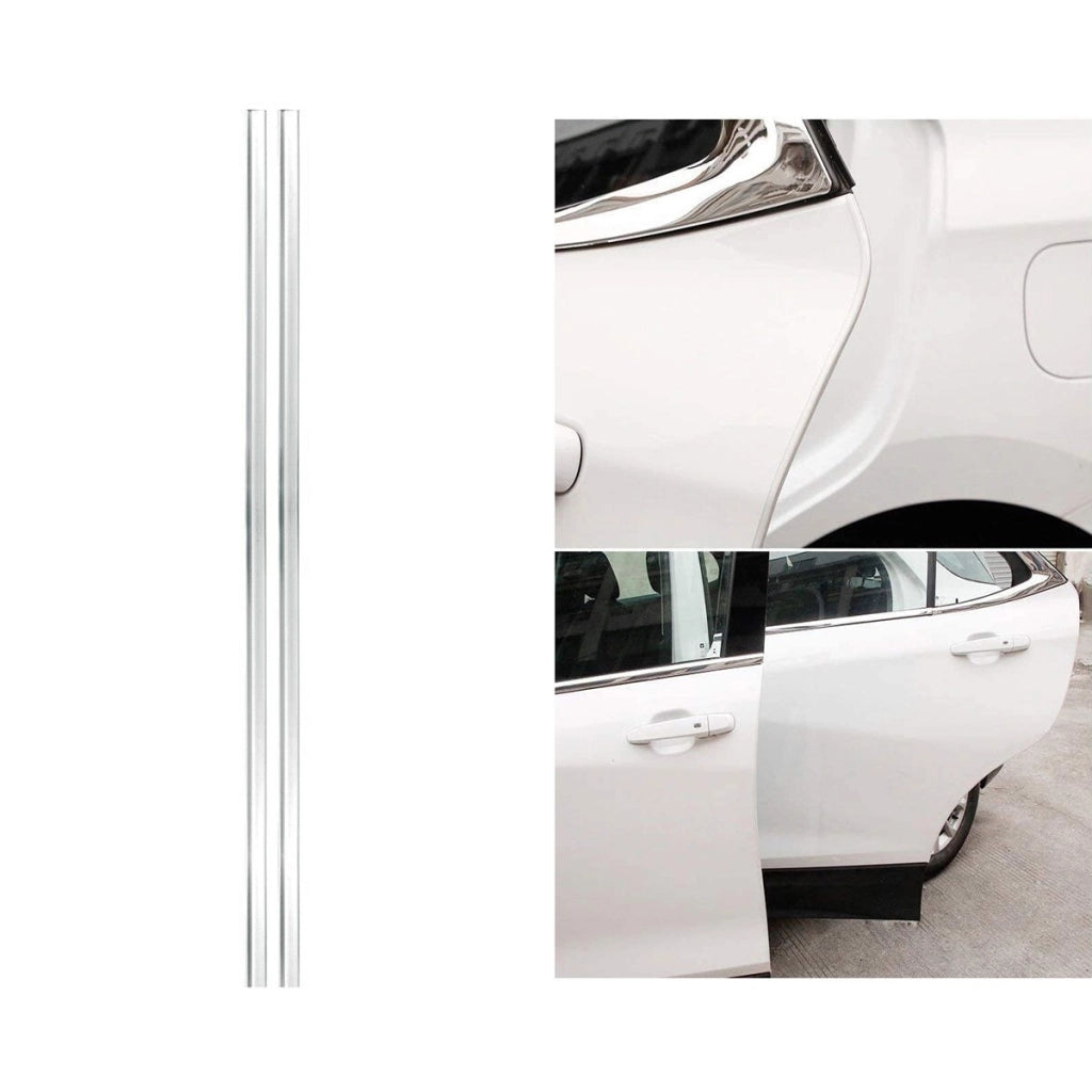 SET 2 SALVAPORTA AUTO TRASPARENTI AD INCASTRO PVC 65CM PROTEZIONE PORTIERA 03043
