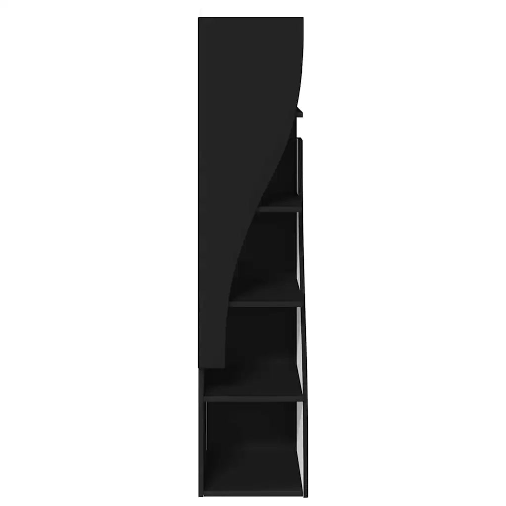 Mobile angolare Nero 32x32x140cm Legno multistrato 889876
