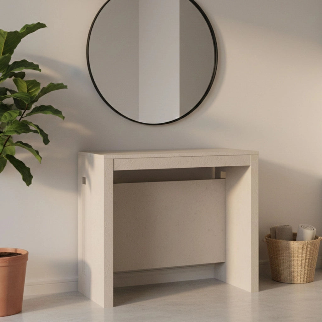 Consolle Allungabile Meconopsis, Beige 90.00x186.00x78.00h cm