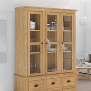 Armadio con Porte in Vetro BODO Marrone miele