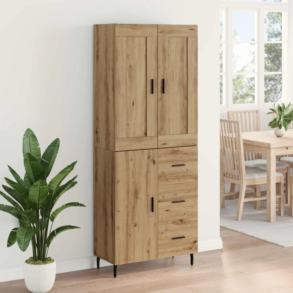 Credenza 2 pcs Rovere artigianale Legno multistrato 3415939