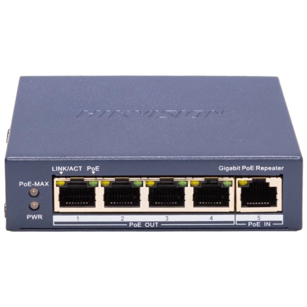 Hikvision ds-3e0505p-e/r - poe repeater gigabit - 60w - HIKDS-3E0505P-E-R