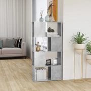 Libreria Divisorio-Scaffale per Libri-Mobile di Stoccaggio Grigio Cemento 60x24x124,5 cm