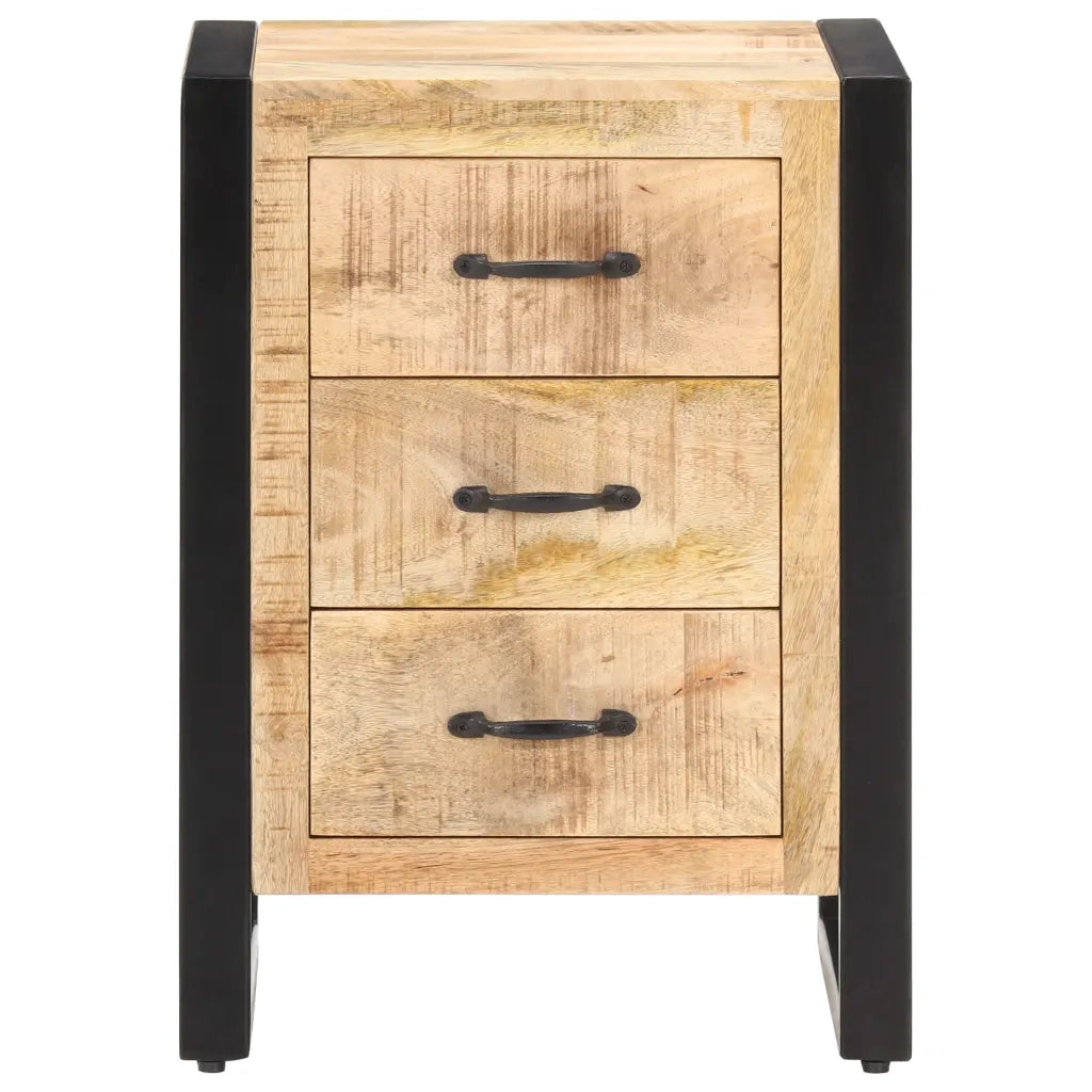 Comodino 40x35x55 cm in Legno Massello di Mango 320229