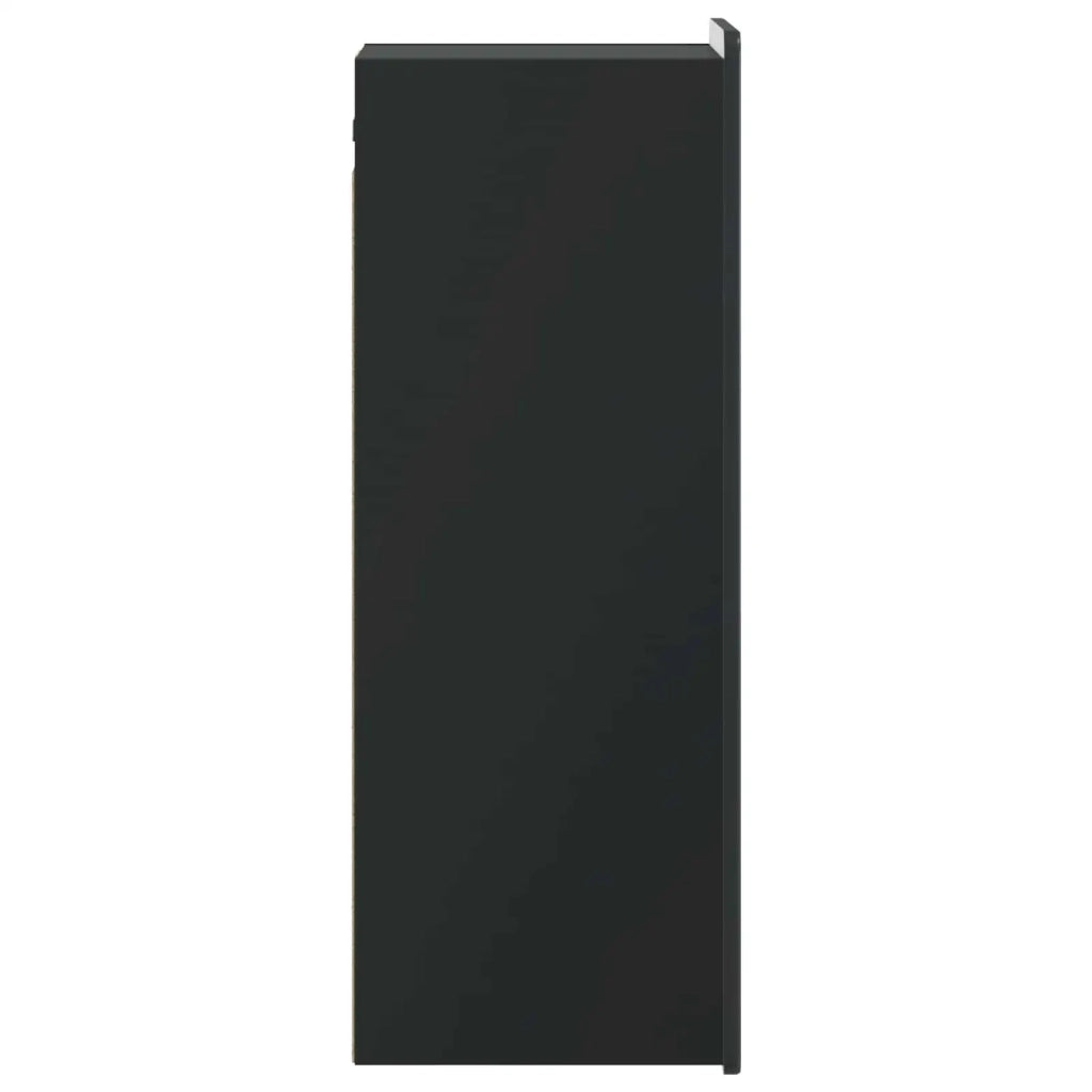 Mobiletto a muro Nero 33 x 34,5 x 94 cm Legno ingegnerizzato
