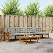 Set di divani da esterno 5 pcs Grigio Naturale e Chiaro 3369166