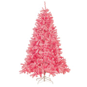 Albero di Natale artificiale Base in metallo PVC tradizionale 210 cm rosa