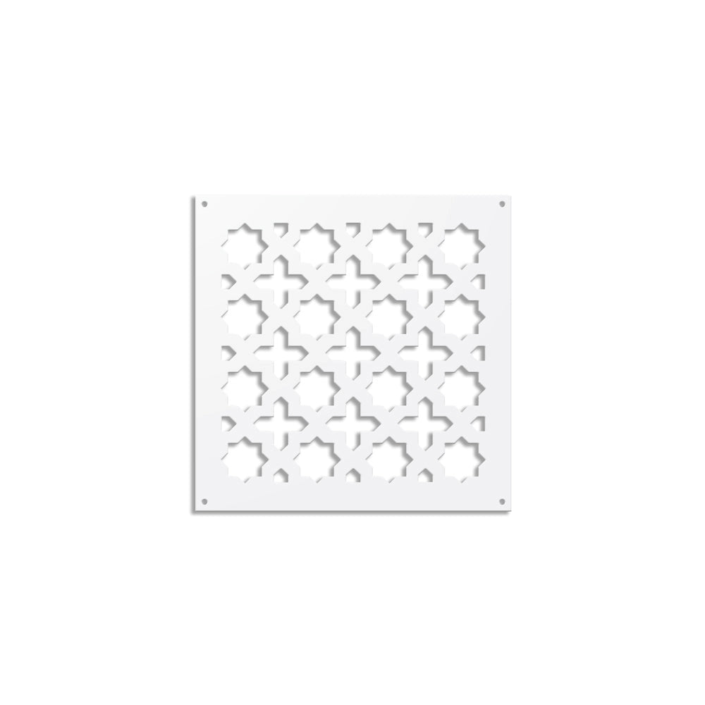 CROSS - Pannello in PVC traforato - Parasole Colore: bianco, Misura: 73x73 cm