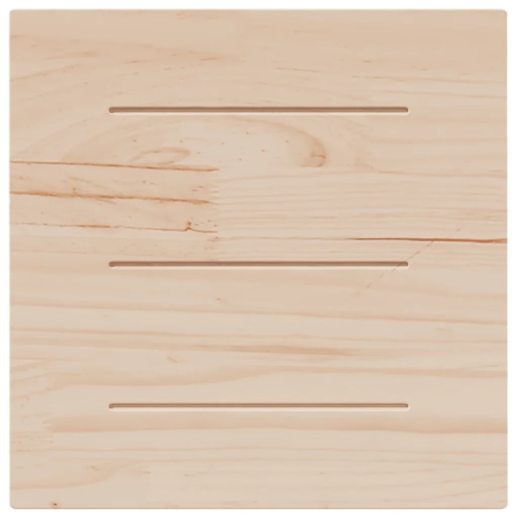 Piano Tavolo Bianco 50x50x2,5cm Legno Massello di Pino Quadrato 824376