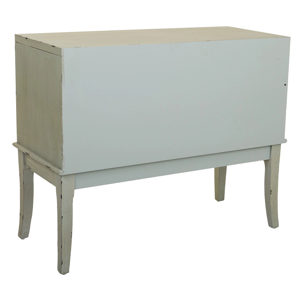 Cassettiera Mobile da ingresso in legno verde 88x38x72h