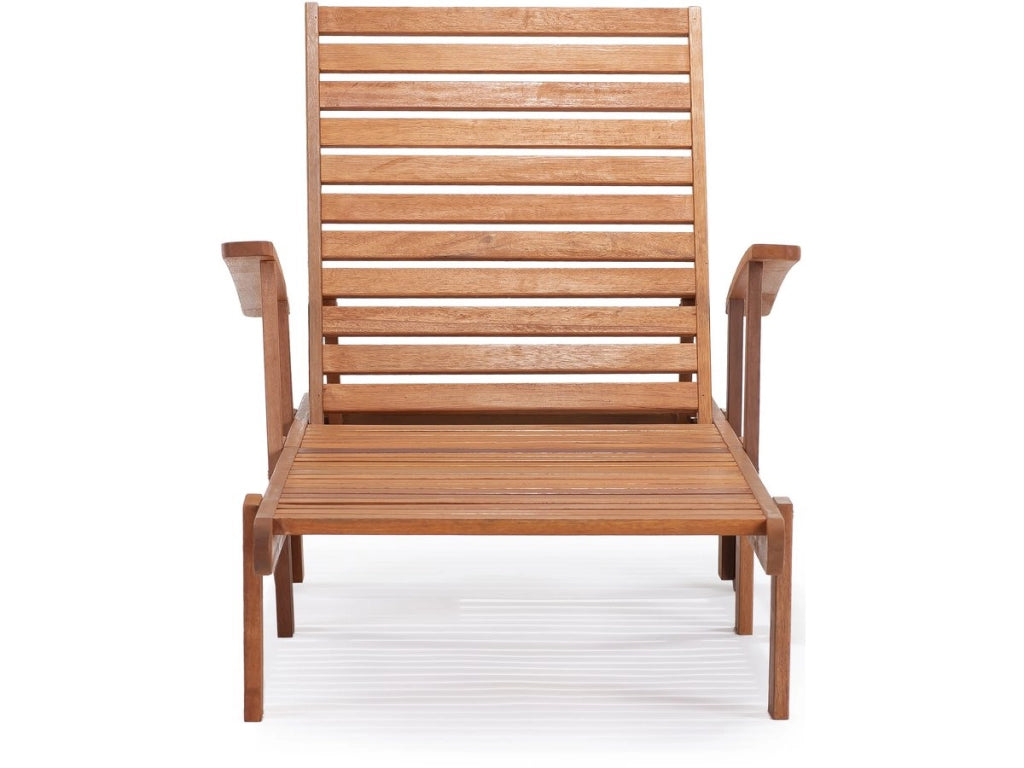 Lettino pieghevole in legno esotico "TOKYO"  - Acero - Marrone chiaro