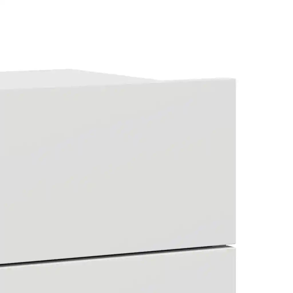 Comodino Bianco 40x30x30 cm in Legno Multistrato 801053